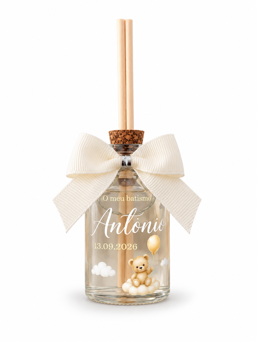 Mini Difusor personalizado para batizado, Love Essences